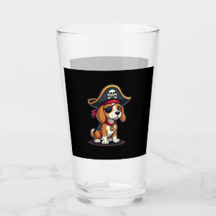 Beagle Pirate Kostüme Piratenflagge Flag Skull Cro Glas