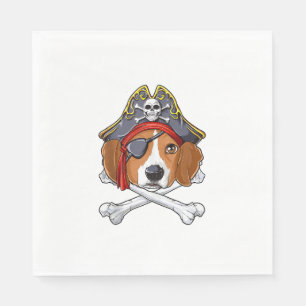Beagle Pirate Kostüme Piratenflagge Flag Skull Cro Serviette