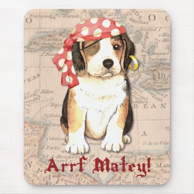 Beagle Pirate Mousepad (Vorne)