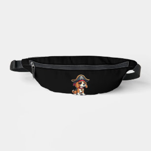 Beagle-Piratenkostüm Jolly Roger Flagge Totenkopf Bauchtasche
