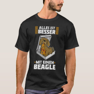 Beagle Pizza Walk Dog Besitzer Welpe 23 T-Shirt