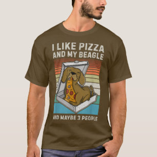 Beagle Pizza Walk Dog Eigentümer Lover Puppy 184 T-Shirt