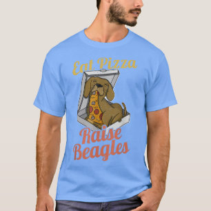Beagle Pizza Walk Dog Eigentümer Lover Puppy 91 T-Shirt