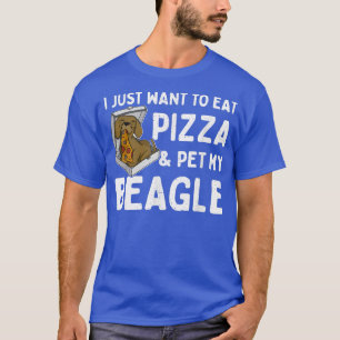 Beagle Pizza Walk Downer Lover Puppy T-Shirt