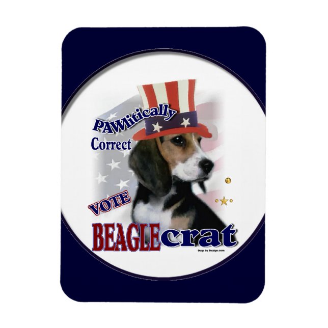 Beagle Politischer Humor Magnet (Vertikal)