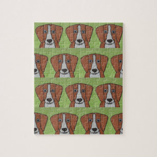 Beagle Portrait Anspruchsvoller Puzzle-Erin Brie A