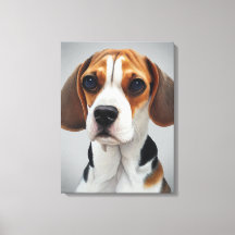 Beagle Portrait Gouache Fine Art