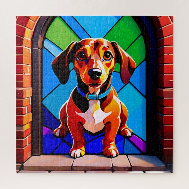 Beagle Portrait Standing (Vertikal)