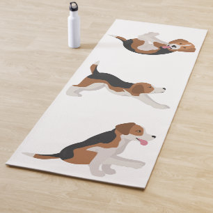 Beagle pose de tapis de yoga