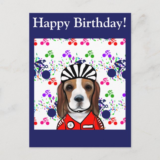 Beagle Postkarte (Vorderseite)