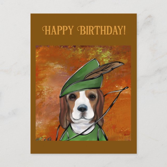 Beagle Postkarte (Vorderseite)