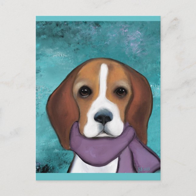 Beagle Postkarte (Vorderseite)