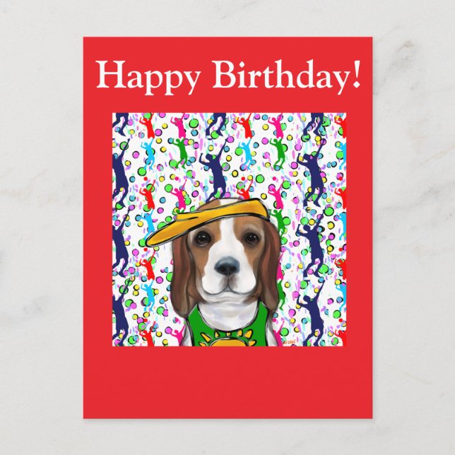 Beagle Postkarte (Vorderseite)