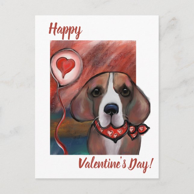 Beagle Postkarte (Vorderseite)