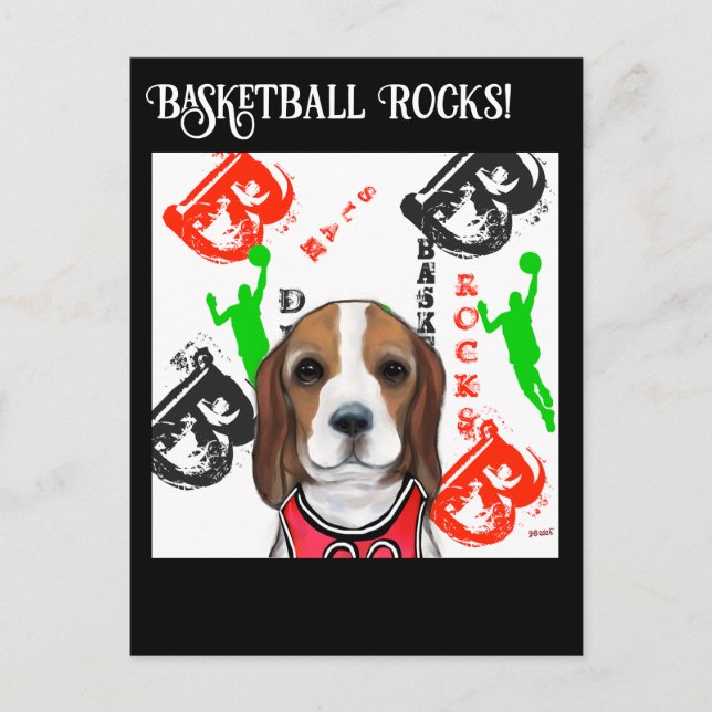 Beagle Postkarte (Vorderseite)