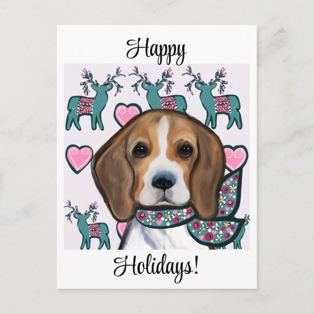 Beagle Postkarte (Vorderseite)