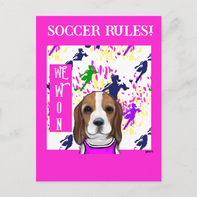 Beagle Postkarte (Vorderseite)