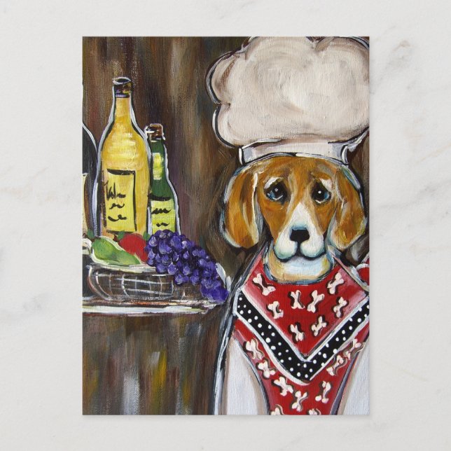 Beagle Postkarte (Vorderseite)