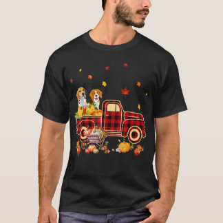 Beagle Pumpkin Truck Fall Leaf Erntedank Hallow T-Shirt