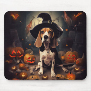 Beagle Pumpkins Halloween Beängstigend Mousepad