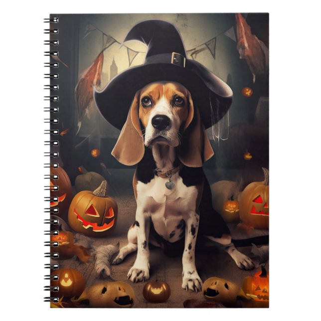 Beagle Pumpkins Halloween Beängstigend Notizblock (Vorderseite)