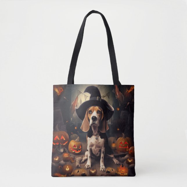 Beagle Pumpkins Halloween Beängstigend Tasche (Vorderseite)