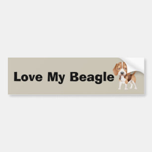 Beagle Puppy Cartoon Autoaufkleber