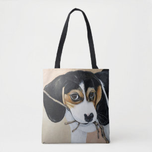 Beagle Puppy Painting Tasche