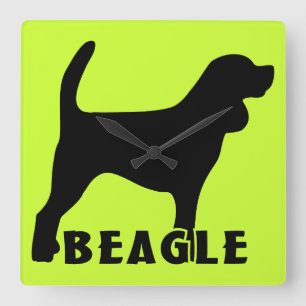 Beagle Quadratische Wanduhr