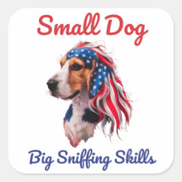 Beagle Quadratischer Aufkleber