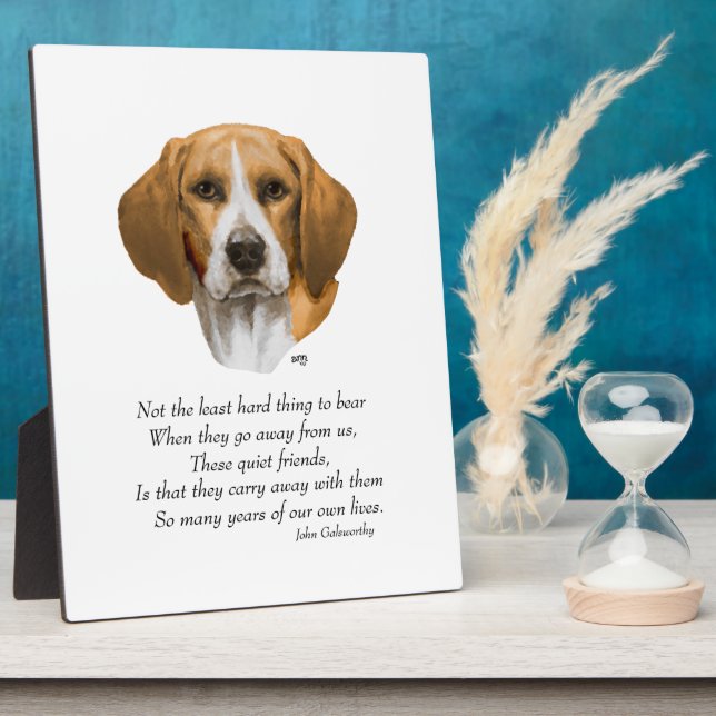 Beagle Rainbow Bridge Fotoplatte (Seite)