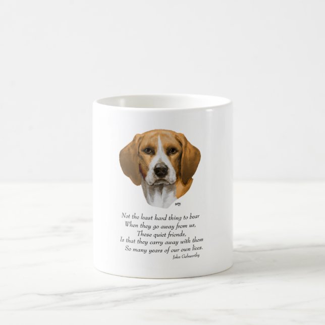 Beagle Rainbow Bridge Kaffeetasse (Mittel)