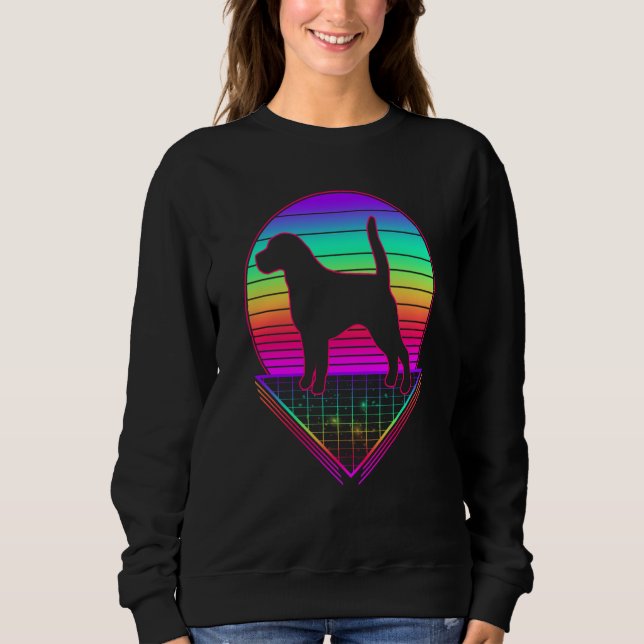 Beagle Retro Vintage 80s  Dog Sweatshirt (Vorderseite)
