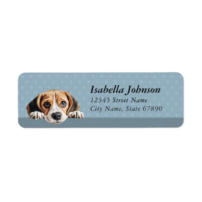 Beagle Rücksendeadressen-Aufkleber (Vorne)