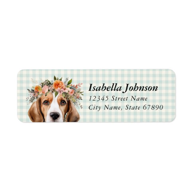 Beagle Rücksendeadressen-Aufkleber (Vorne)