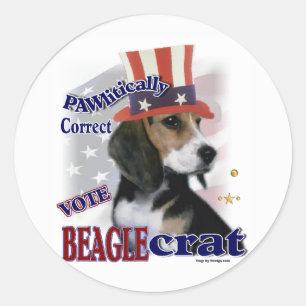 Beagle Runder Aufkleber