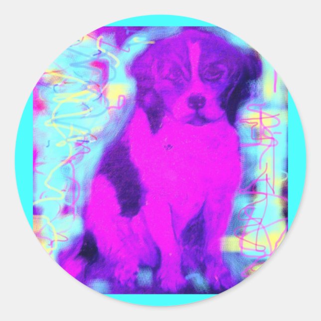 Beagle Runder Aufkleber (Vorderseite)