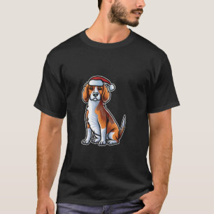 Beagle Santa Claus Hat frohe Weihnachtsfrau Dog X T-Shirt