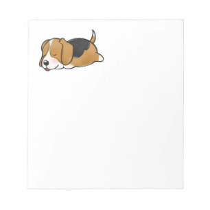 Beagle Schlafende Cartoon Notizblock