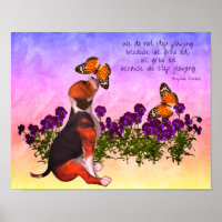 Beagle-Schmetterlinge Blume Inspirationszeitquote