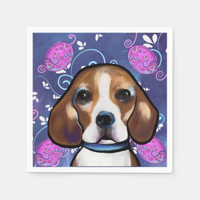 Beagle Serviette (Vorderseite)