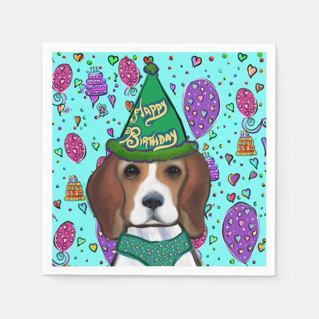 BEAGLE SERVIETTE (Vorderseite)