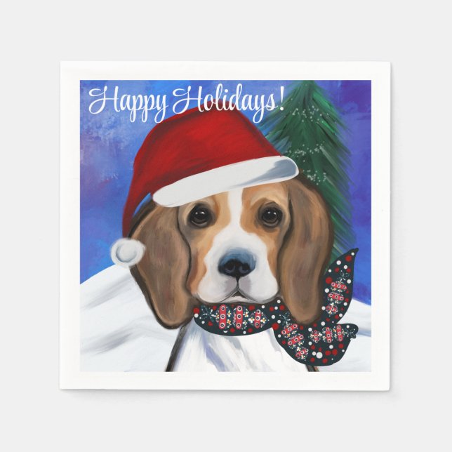 Beagle Serviette (Vorderseite)