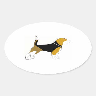 Beagle-Silhouette aufkleber