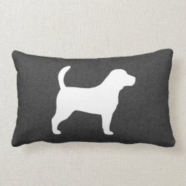Beagle-Silhouette Lendenkissen
