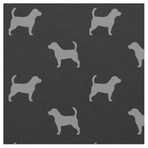 Beagle-Silhouette-Muster Stoff