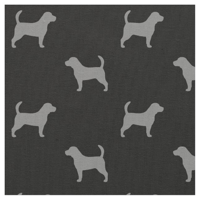 Beagle-Silhouette-Muster Stoff (Nahaufnahme)
