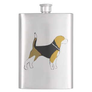 Beagle Silhouette.png Flachmann