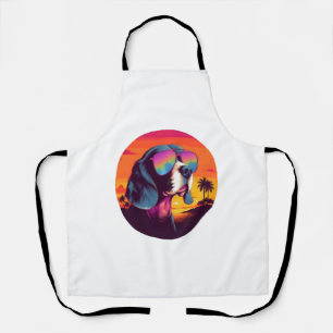 Beagle-Sonnenuntergang-Hintergrund-Shirt, Beagle-M Schürze