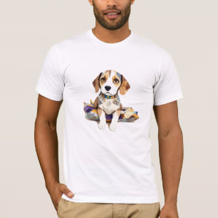 Beagle spielerisch schöne Schnitt Tier farbig lust T-Shirt